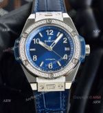 Copy Hublot Big Bang One Click 39 Auto Watches Diamond Bezel Stainless Steel